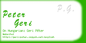 peter geri business card