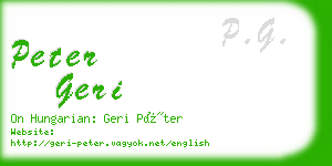 peter geri business card